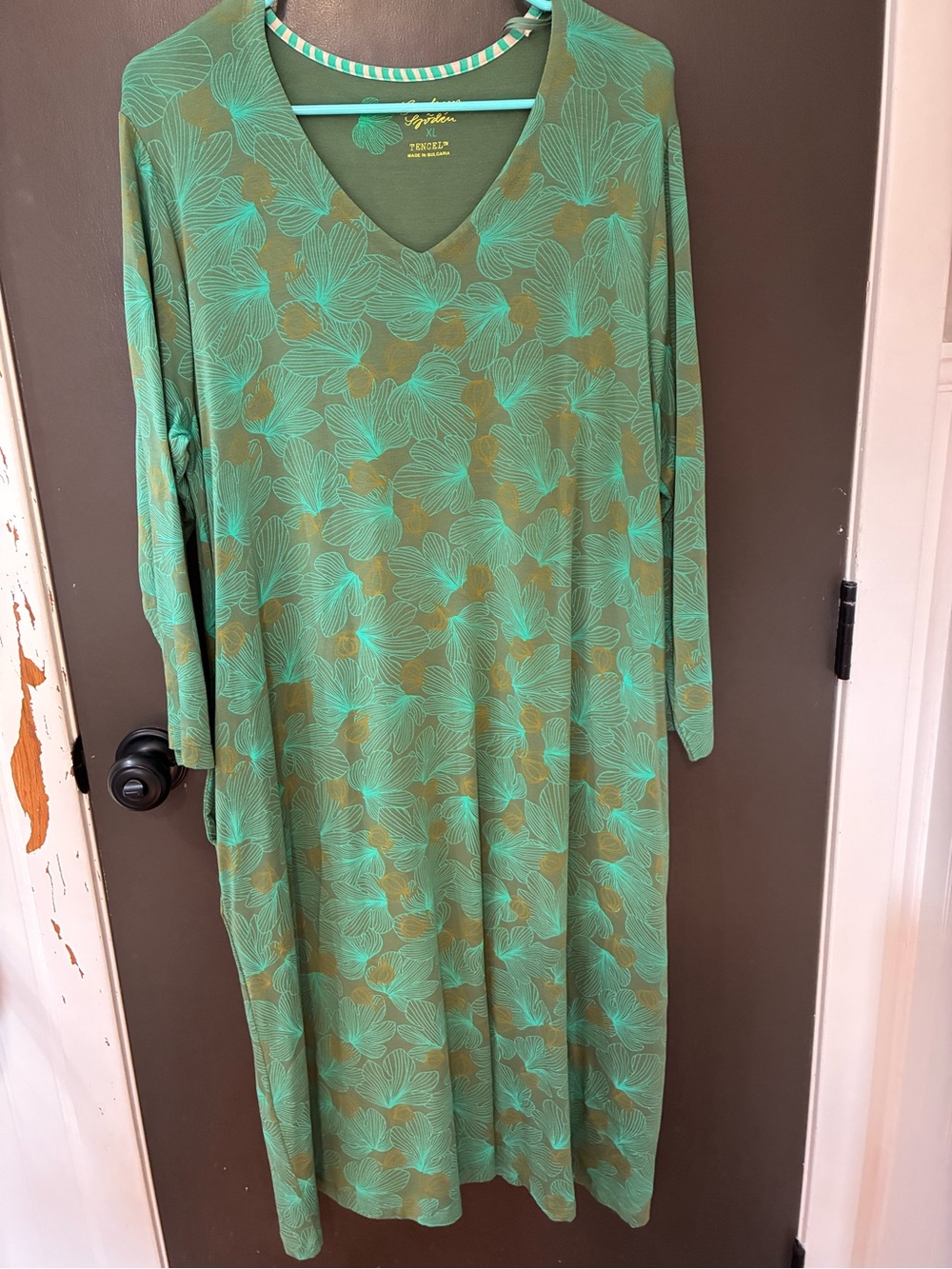 Gudrun Sjöden Green Floral V-Neck Midi Dress